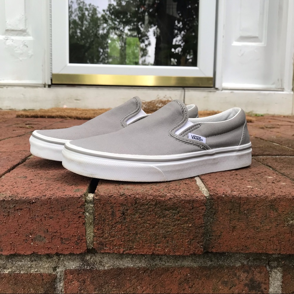 grey slip-on vans